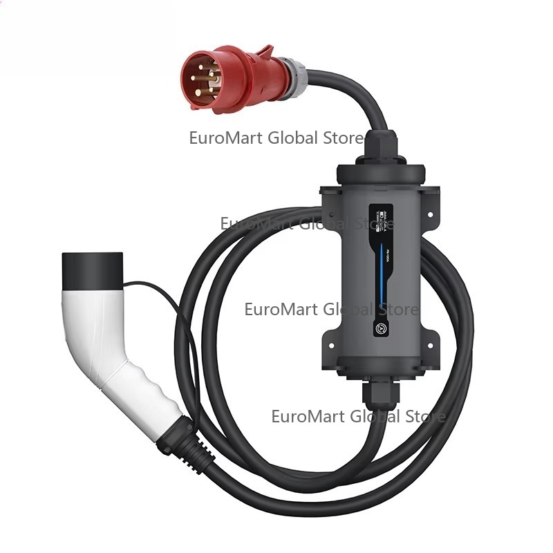 Type 2 to Red CEE Plug Electri - Type 2 Portable Ev Charger 11Kw Cee review and price
